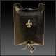 Lg. Black Lizard w/ Lg. Fleur de Lis