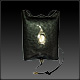 Lg. Black Ostrich w/ Mother of Pearl; moonstones
