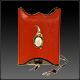 Lg. Red Lizard w/ Mother of Pearl; moonstones