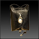 Lg. Black Lizard w/ Mother of Pearl; moonstones