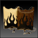 Lg. Flame Bags; Bone Pebble w/ Black; Olive Venetia w/ black
